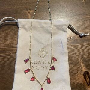 Kendra Scott Blair Gold and Pink Necklace